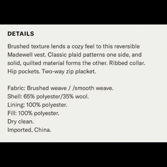 Madewell Reversible Vest in Copeland Plaid - Picture 10 of 10